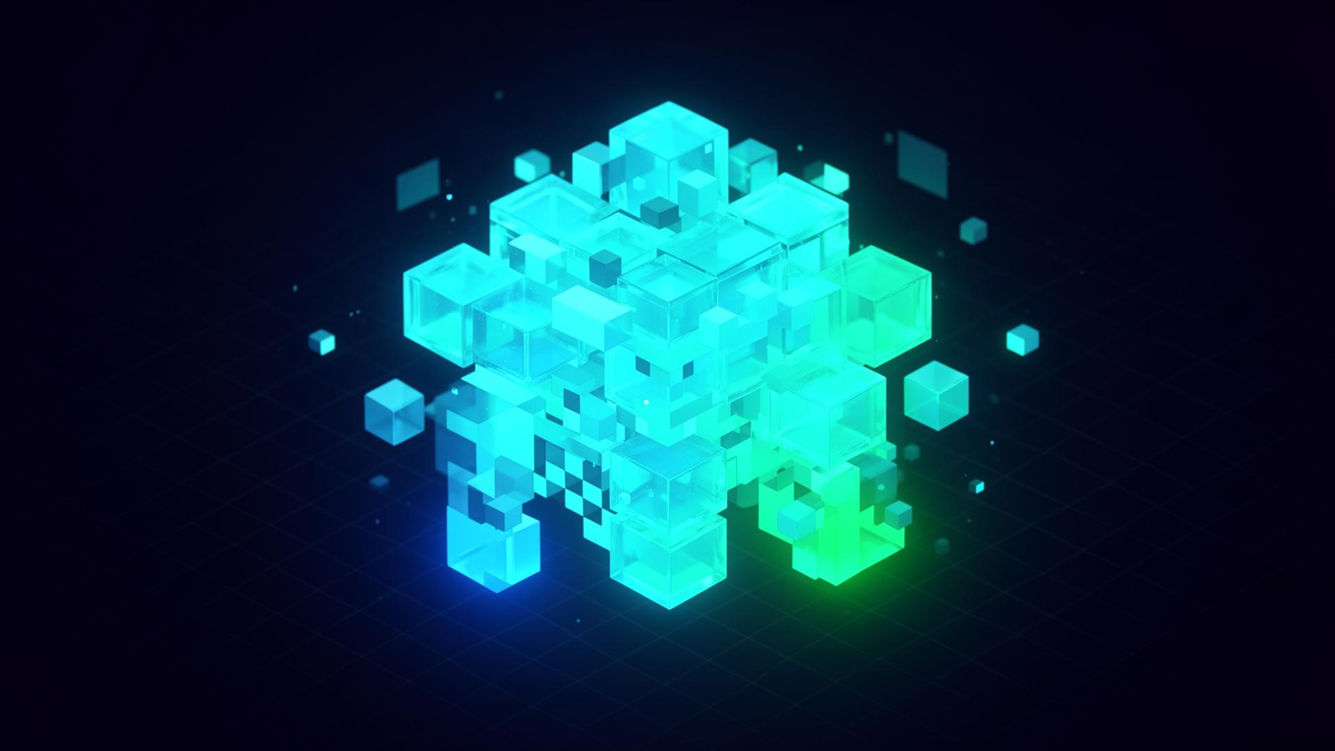 PixelNova abstract digital structure